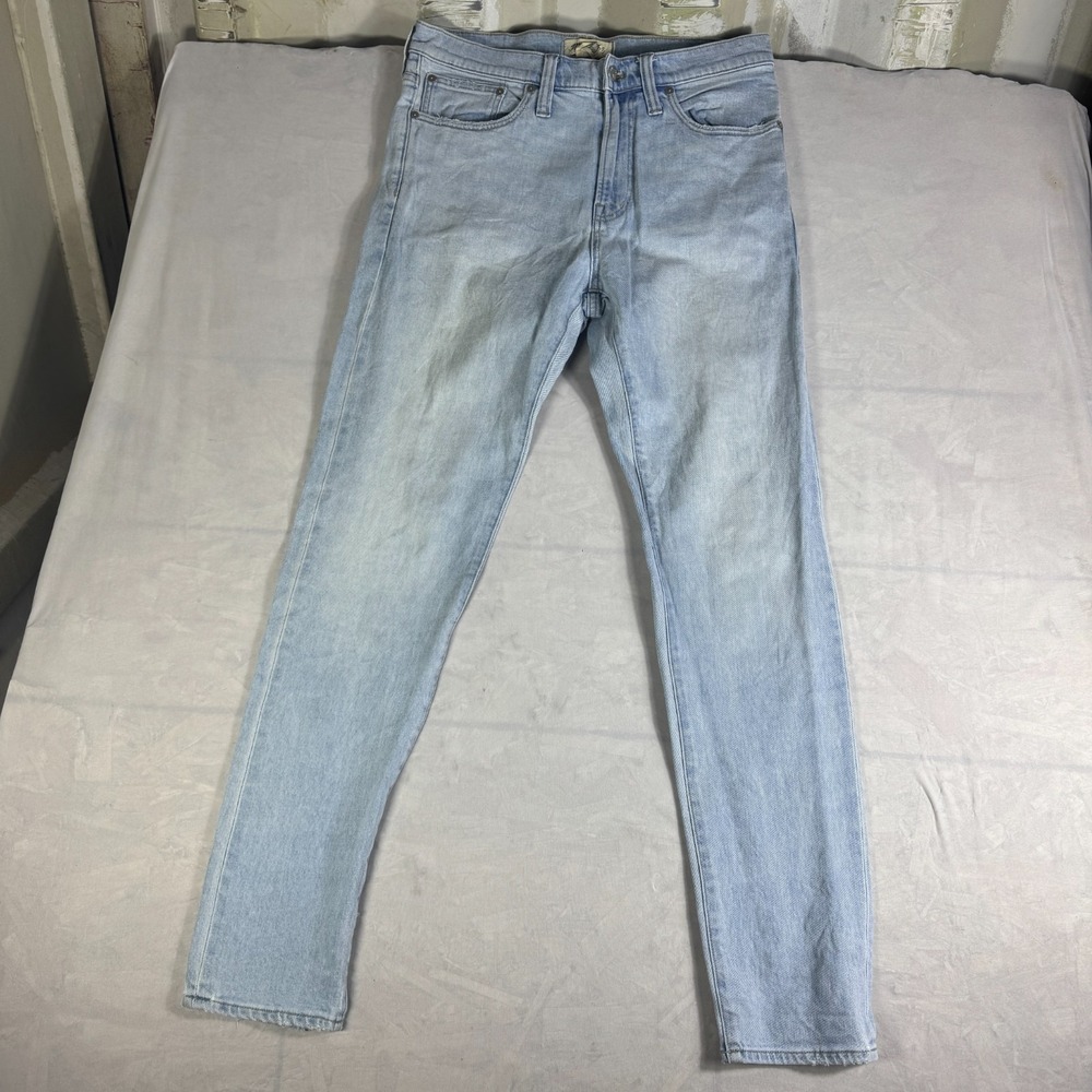 Madewell Mens Skinny Jeans Light Wash Blue Denim 5-Pocket Everyday Comfort 32x34